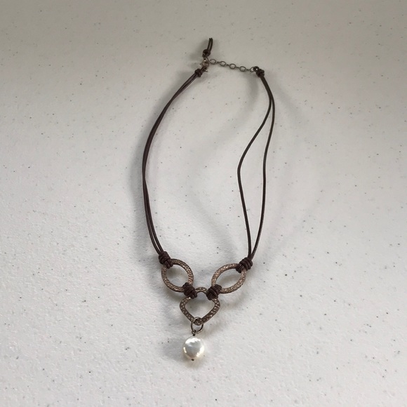 Silpada Jewelry - Vintage Silpada Hammered Silver and Pear Necklace